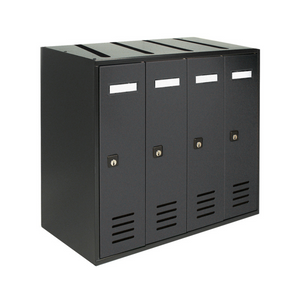 ALUBOX CUBO Cassette Postali Condominiali 4 Posti 38,5X43X25 Cm In Lamiera Zincata Cassetta Postale Condominiale Verticale Da Interno Ed Esterno Protetto COLORE: ANTRACITE
