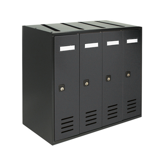 ALUBOX CUBO Cassette Postali Condominiali 4 Posti 38,5X43X25 Cm In Lamiera Zincata Cassetta Postale Condominiale Verticale Da Interno Ed Esterno Protetto COLORE: ANTRACITE