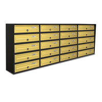 ALUBOX SLIM Cassette Postali Condominiali 20 Posti 63X154,5X30 Cm In Lamiera Zincata E Alluminio Cassetta Postale Da Esterno Condominiale Sistema Anti Prelievo Resistente All'Acqua