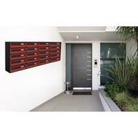 ALUBOX SLIM Cassette Postali Condominiali 20 Posti 63X154,5X30 Cm In Lamiera Zincata E Alluminio Cassetta Postale Da Esterno Condominiale Sistema Anti Prelievo Resistente All'Acqua
