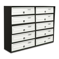 ALUBOX SLIM Cassette Postali Condominiali 10 Posti 63X77,5X30 Cm In Lamiera Zincata E Alluminio Cassetta Postale Da Esterno Condominiale Con Sistema Anti Prelievo