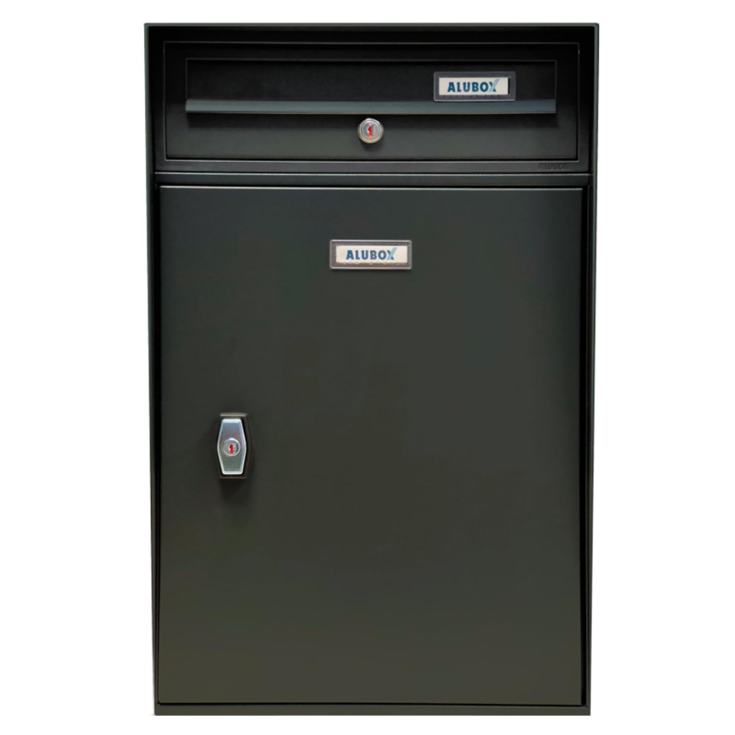 ALUBOX MODULAR LP Cassetta Posta Con Vano Portapacchi Cassetta Postale Singola 63X39X30 Cm Formato Rivista A4 Cassetta Postale Da Esterno Sportello In Alluminio Sistema Anti Prelievo