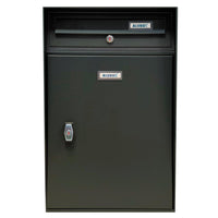 ALUBOX MODULAR LP Cassetta Posta Con Vano Portapacchi Cassetta Postale Singola 63X39X30 Cm Formato Rivista A4 Cassetta Postale Da Esterno Sportello In Alluminio Sistema Anti Prelievo