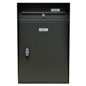 ALUBOX MODULAR LP Cassetta Posta Con Vano Portapacchi Cassetta Postale Singola 63X39X30 Cm Formato Rivista A4 Cassetta Postale Da Esterno Sportello In Alluminio Sistema Anti Prelievo