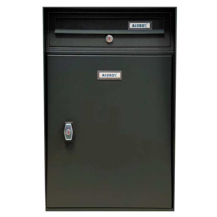 ALUBOX MODULAR LP Cassetta Posta Con Vano Portapacchi Cassetta Postale Singola 63X39X30 Cm Formato Rivista A4 Cassetta Postale Da Esterno Sportello In Alluminio Sistema Anti Prelievo