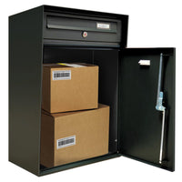 ALUBOX MODULAR LP Cassetta Posta Con Vano Portapacchi Cassetta Postale Singola 63X39X30 Cm Formato Rivista A4 Cassetta Postale Da Esterno Sportello In Alluminio Sistema Anti Prelievo