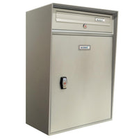 ALUBOX MODULAR LP Cassetta Posta Con Vano Portapacchi Cassetta Postale Singola 63X39X30 Cm Formato Rivista A4 Cassetta Postale Da Esterno Sportello In Alluminio Sistema Anti Prelievo