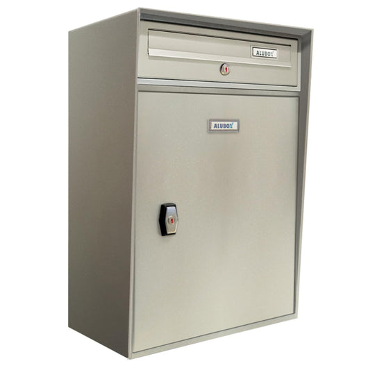 ALUBOX MODULAR LP Cassetta Posta Con Vano Portapacchi Cassetta Postale Singola 63X39X30 Cm Formato Rivista A4 Cassetta Postale Da Esterno Sportello In Alluminio Sistema Anti Prelievo
