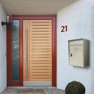 ALUBOX MODULAR LP Cassetta Posta Con Vano Portapacchi Cassetta Postale Singola 63X39X30 Cm Formato Rivista A4 Cassetta Postale Da Esterno Sportello In Alluminio Sistema Anti Prelievo