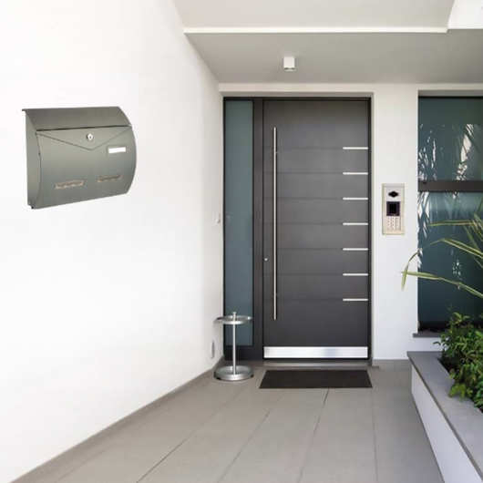 ALUBOX BUSTA Cassetta Posta Formato Rivista 31,5X37,5X10,2 Cm Cassetta Postale Con Sistema Anti Effrazione E Apertura A Vasistas Cassetta Postale Da Esterno Antipioggia Anticorrosione COLORE: ARGENTO