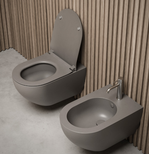 Bidet sospeso - Centrica - Hatria Colori Hatria Sanitari: Cenere Opaco