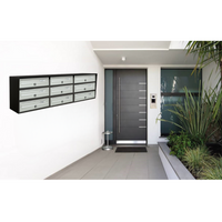 ALUBOX SLIM Cassette Postali Condominiali 9 Posti 37,8X116X30 Cm In Lamiera Zincata E Alluminio Cassetta Postale Da Esterno Condominiale Con Sistema Anti Prelievo