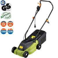 Tagliaerba Elettrico 1000W Rasaerba 30cm Regolabile con Serbatoio Raccolta 25LT