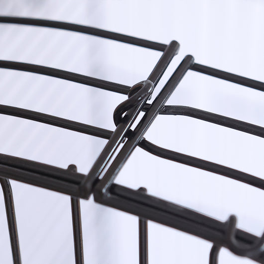 Gabbia Voliera Uccelli Pappagalli Tetto Apribile 4ruote Nera 150cm con Accessori