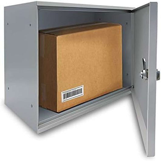 ALUBOX EASYBOX Cassetta Per Pacchi Corriere 33X27X40 Cm Cassetta Postale Pacchi In Lamiera Zincata COLORE: ARGENTO