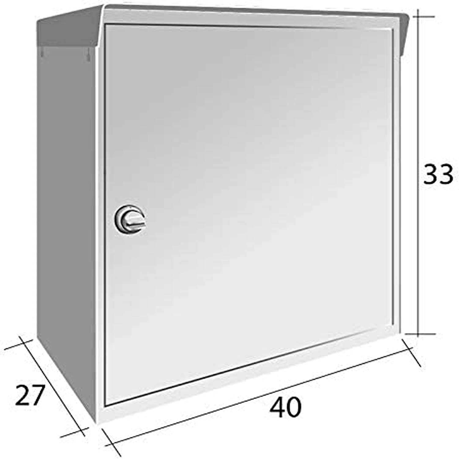 ALUBOX EASYBOX Cassetta Per Pacchi Corriere 33X27X40 Cm Cassetta Postale Pacchi In Lamiera Zincata COLORE: ANTRACITE