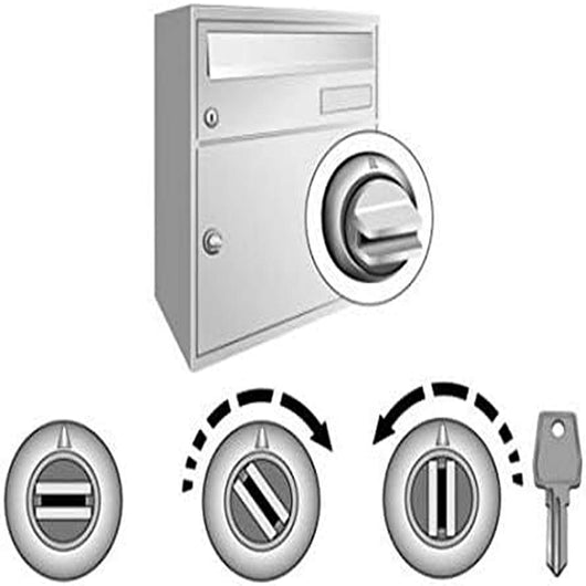 ALUBOX EASYBOX Cassetta Per Pacchi Corriere 33X27X40 Cm Cassetta Postale Pacchi In Lamiera Zincata COLORE: ANTRACITE