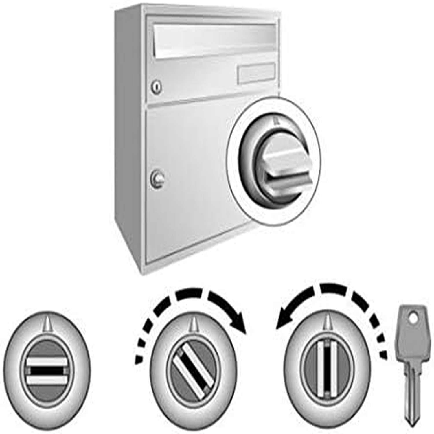 ALUBOX EASYBOX Cassetta Per Pacchi Corriere 33X27X40 Cm Cassetta Postale Pacchi In Lamiera Zincata COLORE: ARGENTO