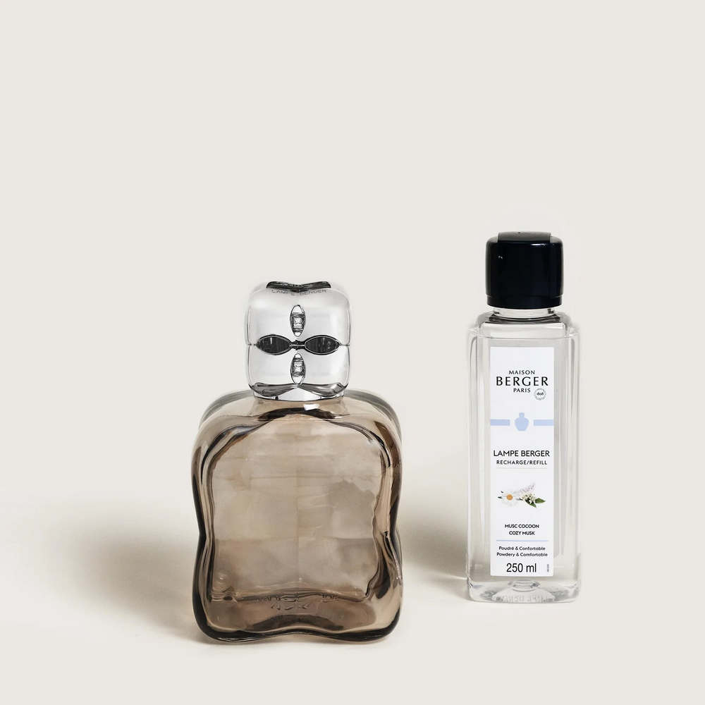 Lampada Catalitica Maison Berger Cofanetto Cosy con 250 ml Musc Cocoon Colore: Marrone