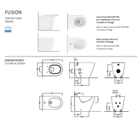 Vaso filomuro bianco lucido - Fusion - Hatria