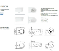 Vaso sospeso bianco lucido - Fusion - Hatria