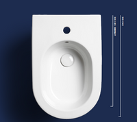 Vaso filomuro bianco lucido - Fusion Compact - Hatria