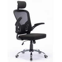 Sedia Ufficio Ergonomica con Schienale Alto Poggiatesta e Braccioli Regolabili