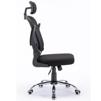 Sedia Ufficio Ergonomica con Schienale Alto Poggiatesta e Braccioli Regolabili