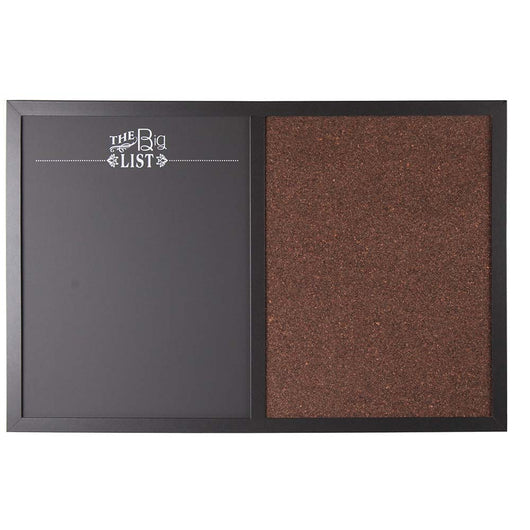 Bacheca Memo Lavagna Magnetica e Sughero Combinata 60x40cm con Accessori inclusi