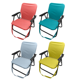 Sedia Spiaggina struttura in acciaio - vari colori - La Dea Sedia Colore: Azzurro