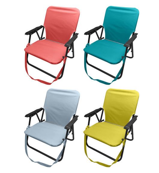 Sedia Spiaggina struttura in acciaio - vari colori - La Dea Sedia Colore: Corallo