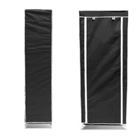 Scarpiera Salvaspazio 10Ripiani 36Paia Struttura Metallo Tessuto TNT 60x30 H150cm Nero