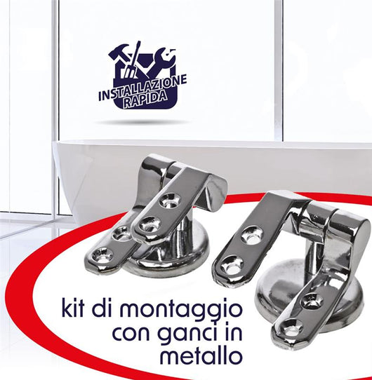 COPRI WC DAILY DOG TAVOLETTA SIMPATICA 36X43 CM INSTALLAZIONE RAPIDA + KIT DI MONTAGGIO CON GANCI IN ACCIAIO FANTASIA ASSORTITA