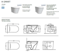Vaso sospeso automatizzato - bianco - HSmart- Hatria