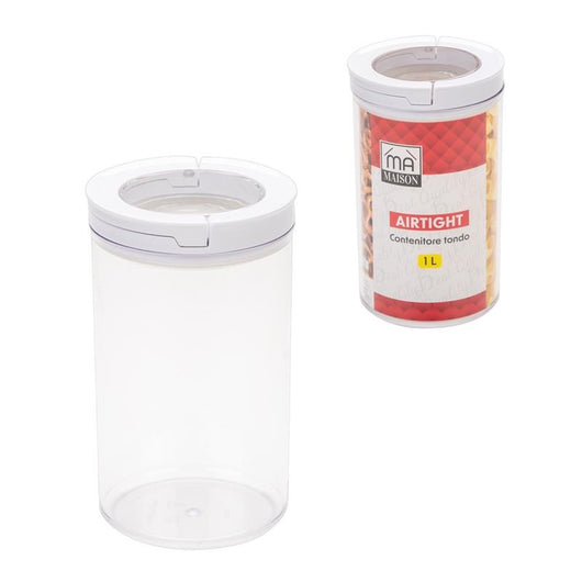 MA MAISON AIRTIGHT CONTENITORE TONDO IN PLASTICA CON COPERCHIO SALVA FRESCHEZZA 1 LT