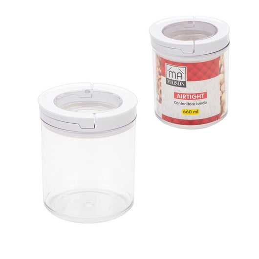 MA MAISON AIRTIGHT CONTENITORE TONDO IN PLASTICA CON COPERCHIO SALVA FRESCHEZZA 660 ML