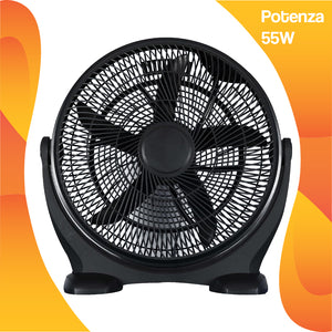 Ventilatore da Tavolo Pavimento Nero 40 cm Potenza 44 Watt Oscillante Silenzioso