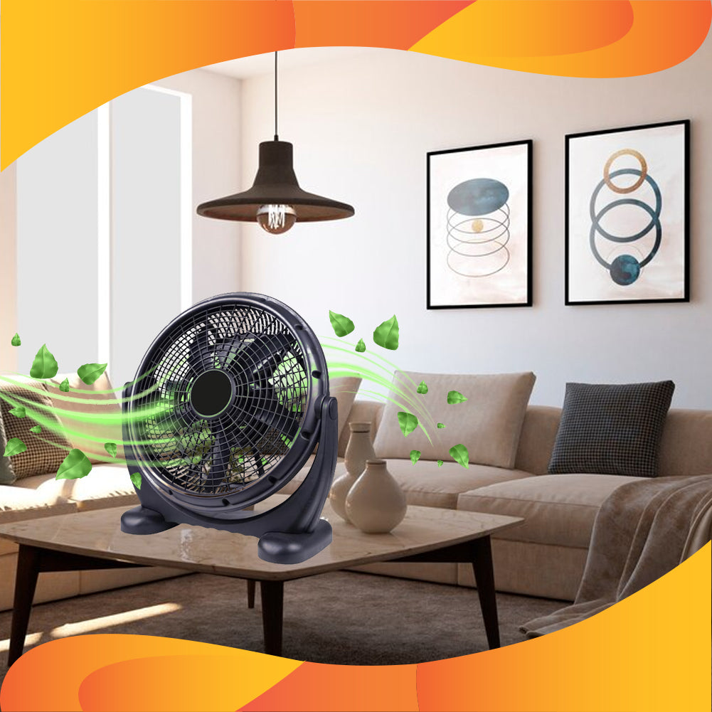 Ventilatore da Tavolo Pavimento Nero 40 cm Potenza 44 Watt Oscillante Silenzioso