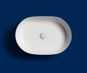 Lavabo da appoggio 12.00 - Happy Hour Slim - Hatria Colori Hatria Sanitari: Cenere Opaco