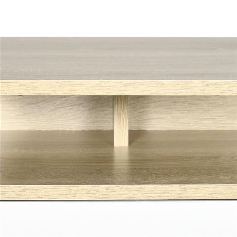 SET DA 2 COMODINI SOSPESI CON CASSETTO E RIPIANO SUPERIORE, IN LEGNO, 35X32X22.5 CM, BIANCO E ROVERE