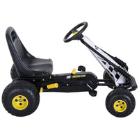 GO-KART A PEDALI PER BAMBINI NERO E GIALLO