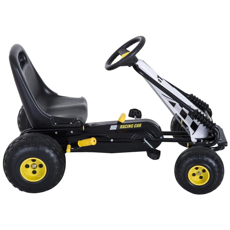 GO-KART A PEDALI PER BAMBINI NERO E GIALLO