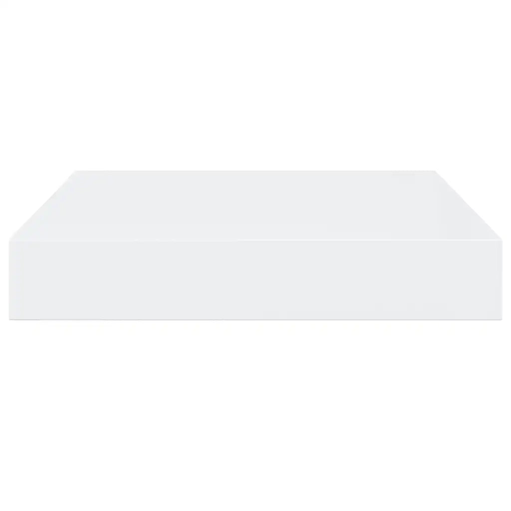 Scaffale a Parete Bianco Lucido 23x23,5x3,8 cm in MDF 323739