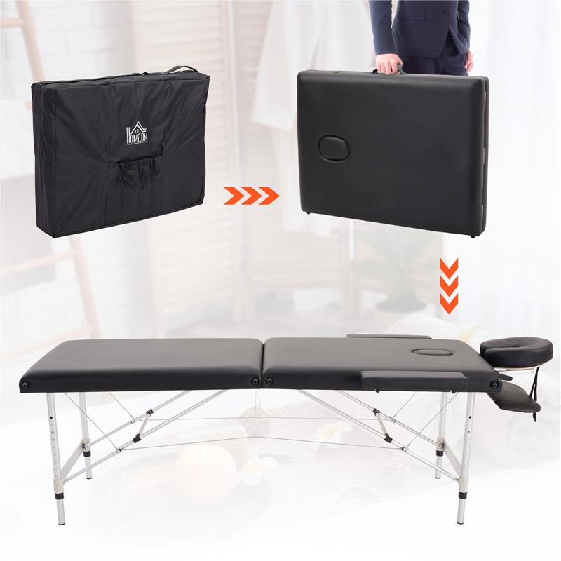 LETTINO MASSAGGIO PIEGHEVOLE IN LEGNO ALTEZZA REGOLABILE E CUSTODIA DA TRASPORTO