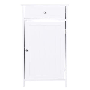 MOBILETTO DA BAGNO CON ANTA E CASSETTO BIANCO 43 X 34 X 77CM