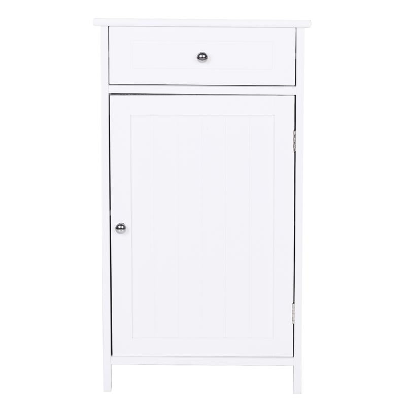 MOBILETTO DA BAGNO CON ANTA E CASSETTO BIANCO 43 X 34 X 77CM