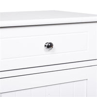 MOBILETTO DA BAGNO CON ANTA E CASSETTO BIANCO 43 X 34 X 77CM