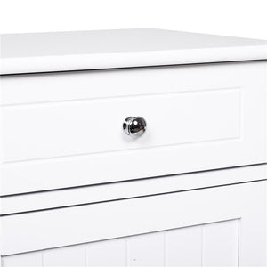 MOBILETTO DA BAGNO CON ANTA E CASSETTO BIANCO 43 X 34 X 77CM