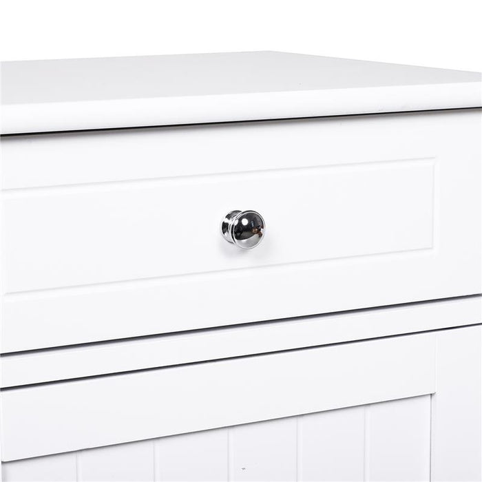 MOBILETTO DA BAGNO CON ANTA E CASSETTO BIANCO 43 X 34 X 77CM