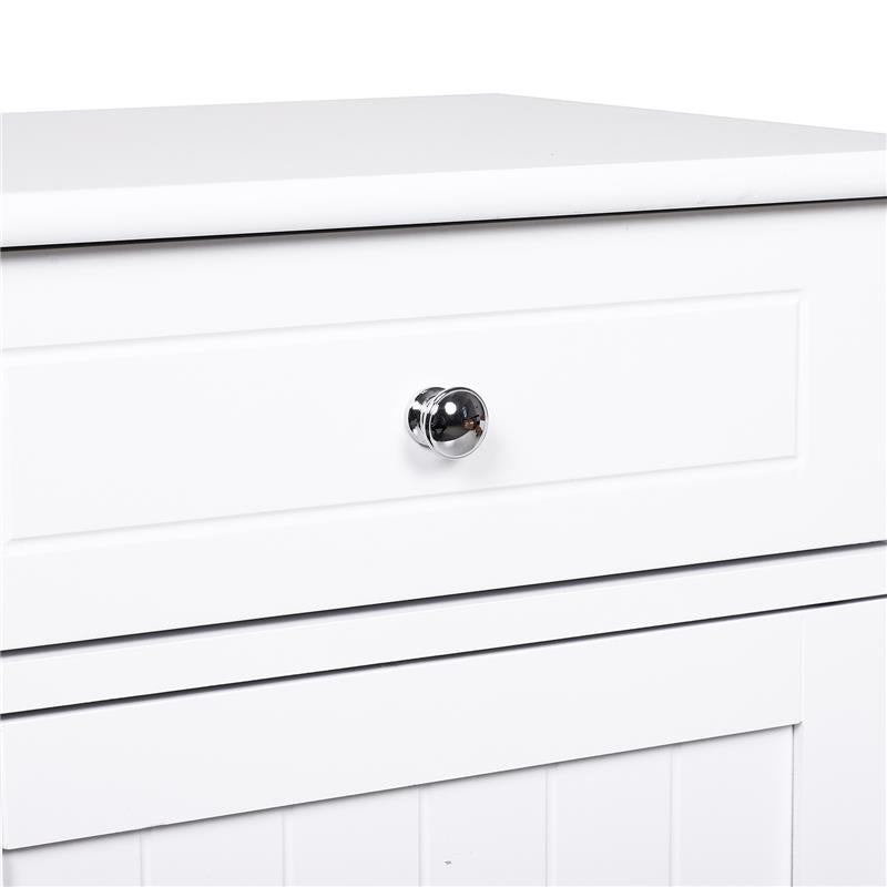 MOBILETTO DA BAGNO CON ANTA E CASSETTO BIANCO 43 X 34 X 77CM